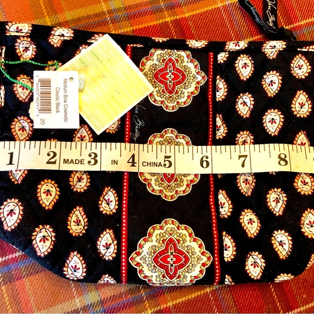 Vera Bradley Medium Bow Cosmetic NWT classic black - Picture 6 of 7